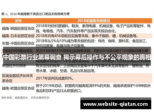 中国彩票行业黑幕调查 揭示幕后操作与不公平现象的真相