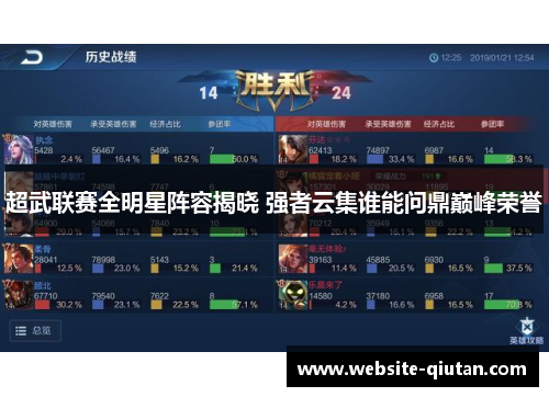 超武联赛全明星阵容揭晓 强者云集谁能问鼎巅峰荣誉